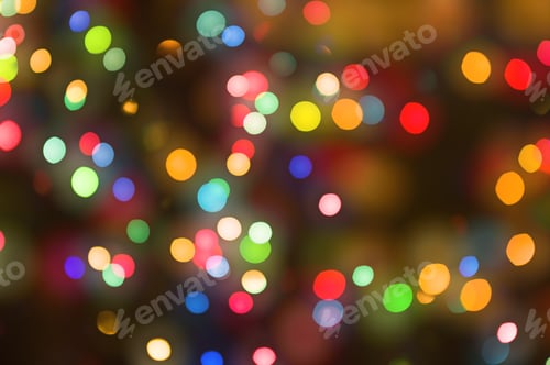 Preview: Abstract Circular Lights Blurred Bokeh Holiday Background Of Christmas Light