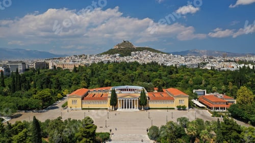 Preview: Aerial Drone Photo Of Neoclassical Public Masterpiece, Zapeion Building In National Gardens