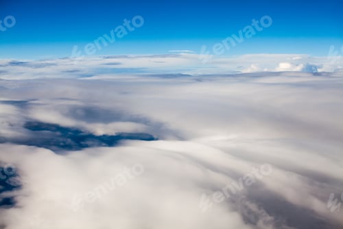 Preview: Beautiful, Dramatic Clouds And Sky Viewed From The Plane