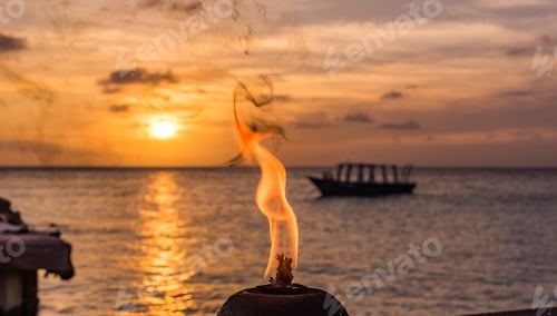Preview: Sunset At Kartakter By The Ocean Views Around The Caribbean Island Of Curacao