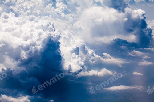 Preview: Beautiful, Dramatic Clouds And Sky Viewed From The Plane. High Resolution And Quality