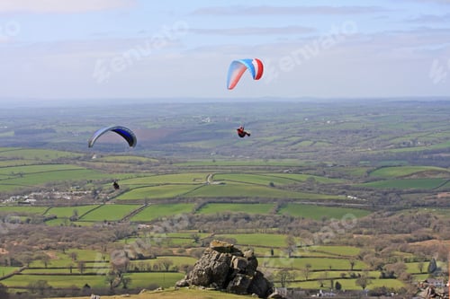 Preview: Paragliders Above Dartmoor