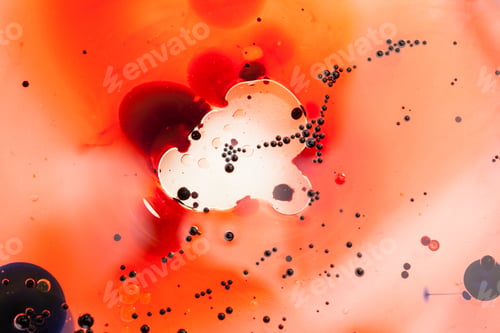 Preview: Abstract, Colorful Composition With Oil, Water And Ink. High Resolution And Quality