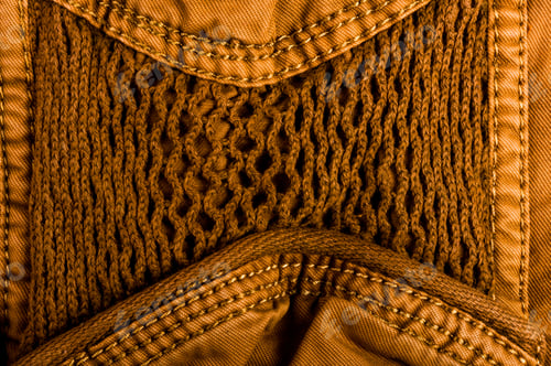 Preview: Clothing Items Stonewashed Cotton Fabric Texture With Seams, Clasps, Buttons And Rivets, Macro