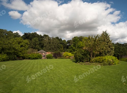 Preview: Summer Park Garden Lawn And Trees