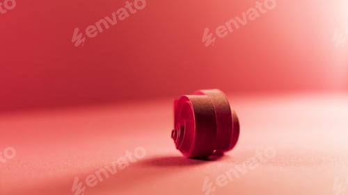 Preview: Macro, Abstract, Background Picture Of Red Paper Spirals On Paper Background