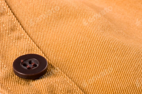Preview: Clothing Items Washed Cotton Fabric Texture With Seams, Clasps, Buttons And Rivets, Macro, Close-Up