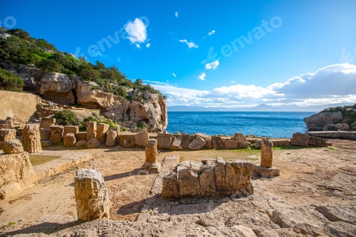 Preview: The Ancient Temple Of Hera With Seaview On The Gulf Beside The Heraion Cape Near Perachora Village