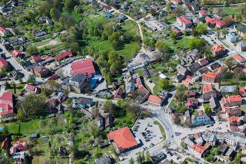 Preview: Aerial View Over The Cesis City