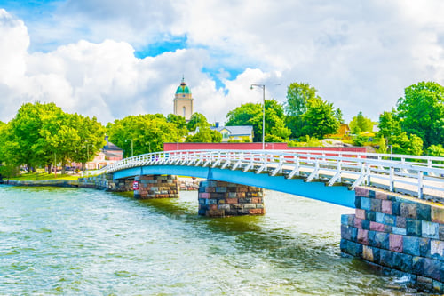 Preview: View Of A Bridge Connecting Island Of The Suomenlinna Archipelago In Finland.
