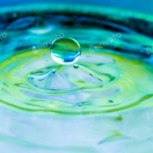 Preview: Colorful, Abstract Composition With Water And Water Drops