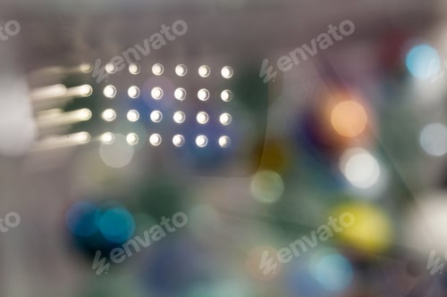 Preview: Abstract Underwater Composition With Colorful Glass Balls, Water And Led Lights Reflected In