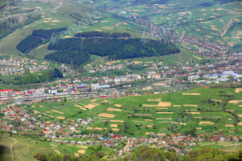 Preview: Aerial View On Volovets Town In Mountain Valley. Carpathians, West Ukraine