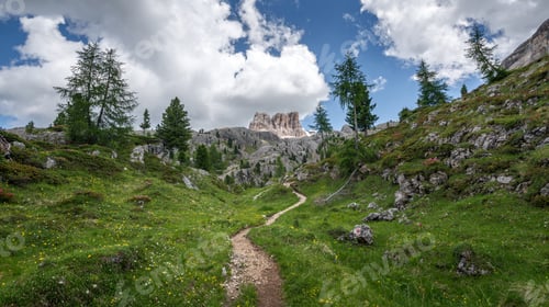 Preview: Male Hiker Exploring The Dolomites Landscape