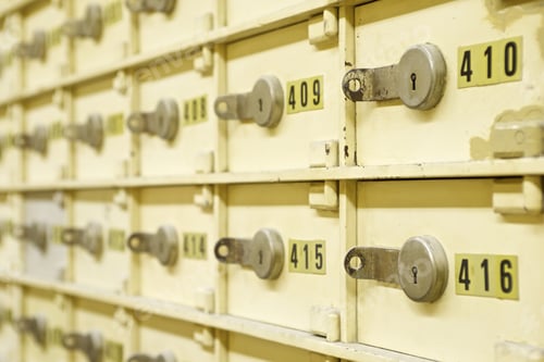 Preview: Closeup Of A Group Of Cells In An Old Safe Bank.