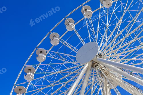 Preview: Fragment Standard Devil'S Wheels Of White Color Against The Background Of The Bright Blue Sky