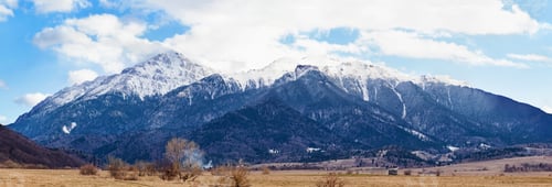 Preview: Horizontal Panorama Of Bucegi Mountains In Romania