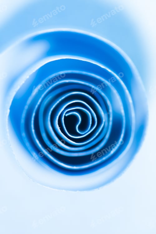 Preview: Macro, Abstract, Background Picture Of Blue Paper Spirals On Paper Background