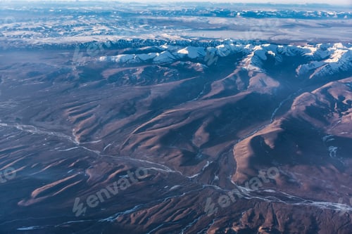 Preview: Aerial View Of The Gobi Desert Landscape In Winter