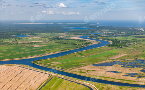 Preview: Aerial View Over The River And Lakes