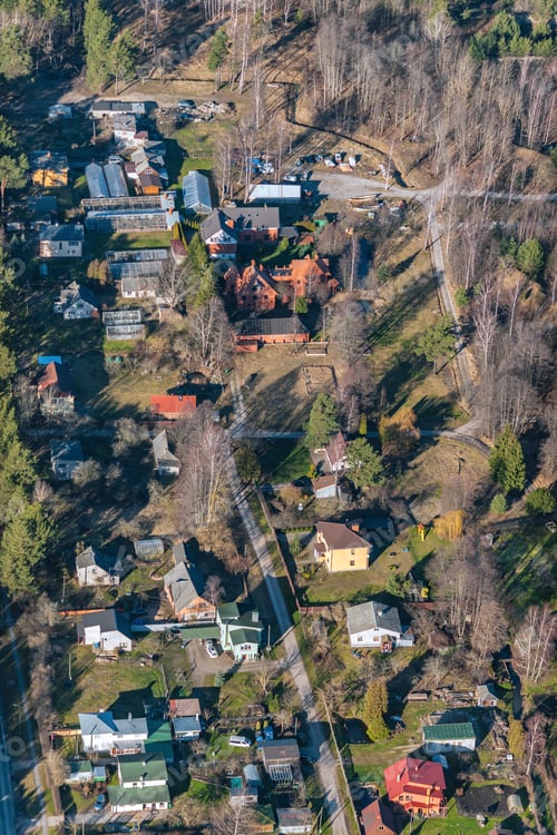 Preview: Aerial View Over The Village Lapmezciems (Latvia)