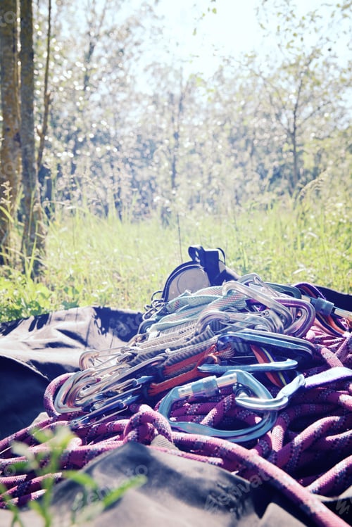 Preview: Climbing Gear. Morata De Jalon, Zaragoza Province, Aragon, Spain.