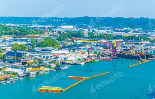 Preview: Aerial View Of The Port Of Goteborg, Sweden