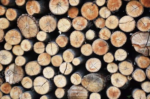 Preview: Stack Of Wood Logs, Wooden Abstract Background