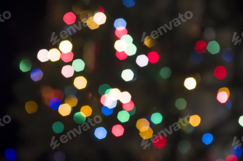 Preview: Abstract Circular Bokeh Holiday Background Of Christmas Light