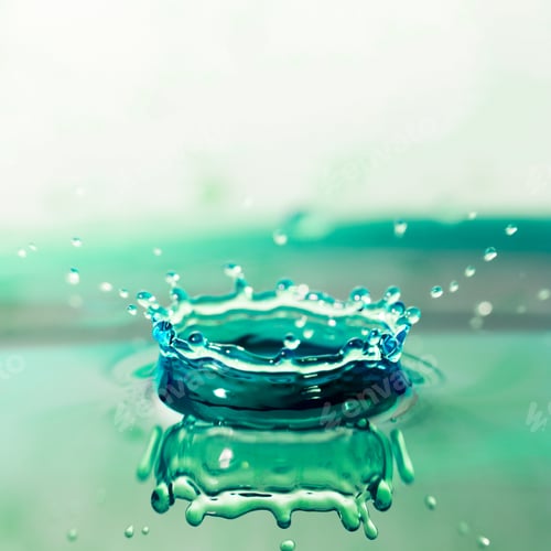 Preview: Colorful, Abstract Composition With Water And Water Drops