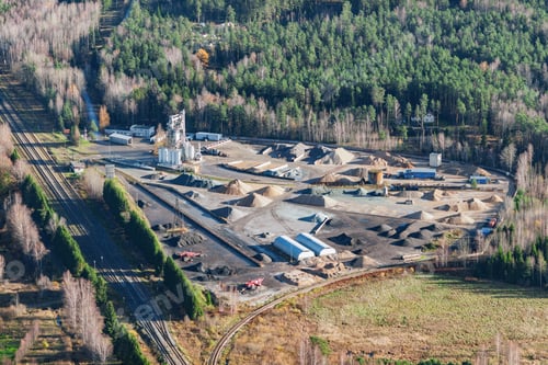 Preview: Aerial View Over The Small Construction Company