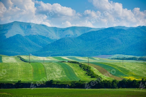 Preview: Beautiful Landscape With Field And Mountains, Armenia