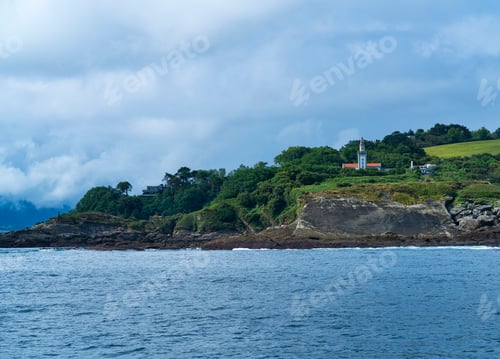 Preview: Higer Lighthouse In Hondarribia Town By The Jaizkibel Mountain Range Of Gipuzkoa Province In The