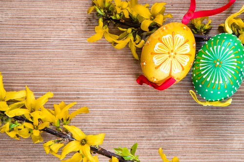 Preview: Easter Decoration Background Filtered Retro Effect