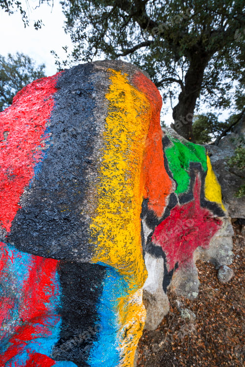Preview: Painted Rocks Of Garoza In Munogalindo Village Of Avila Province In Castilla Y Leon Autonomous
