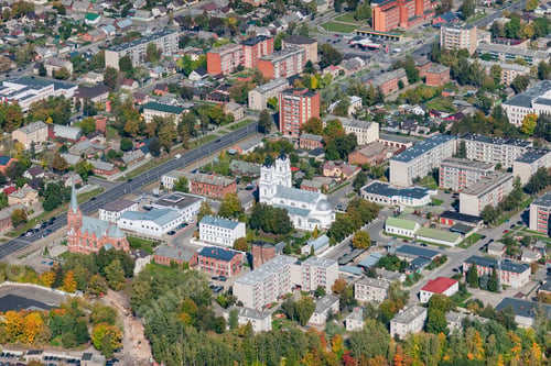 Preview: Aerial View Over The Daugavpils City (Latvia)