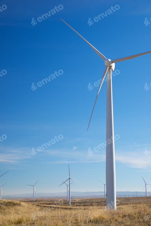 Preview: Wind Turbines For Electric Power Production, Zaragoza Province, Aragon In Spain.