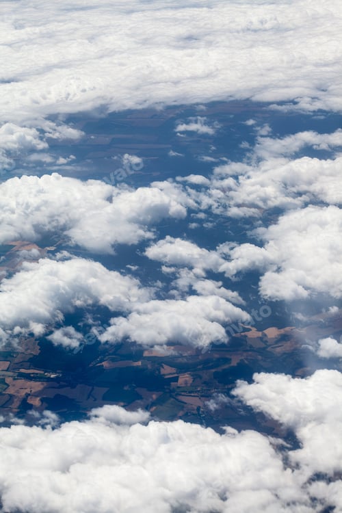 Preview: Beautiful, Dramatic Clouds And Sky Viewed From The Plane. High Resolution And Quality