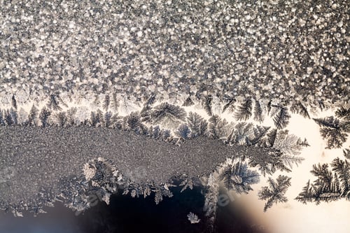 Preview: Ice Flowers On Glass - Texture And Background. High Resolution And Sharp, Beautiful Details
