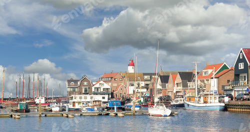Preview: Harbor And Lighthouse In Village Of Urk,Ijsselmeer,Netherlands