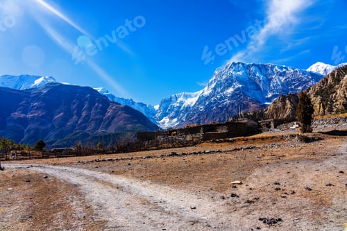 Preview: Panoramic Views On A Popular Tourist Destination Trail In Nepal - Annapurna Circuit Trail. Way To