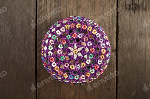 Preview: Decorated Box On A Wood Table.