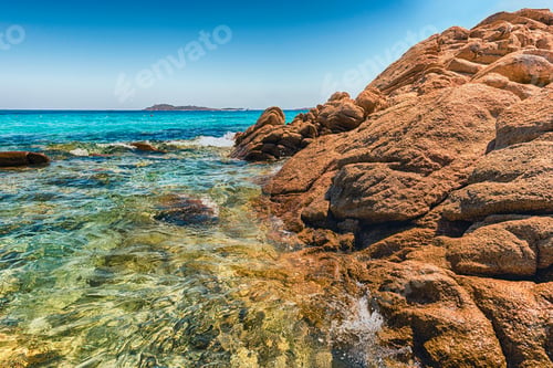 Preview: View Over The Enchanting Beach Of Capriccioli, One Of The Most Beautiful Seaside Places In Costa