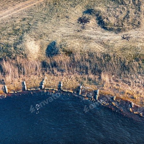 Preview: Aerial View Over The River Bank