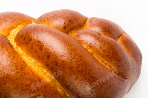 Preview: Chunks Large Braided Loaf On White Background