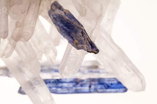 Preview: Quartz And Kianit, Natural Semiprecious Stones With Details