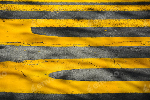 Preview: Asphalt Road With Yellow Lines