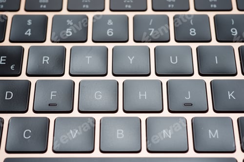 Preview: Forefront Of A Pink Laptop Keyboard.