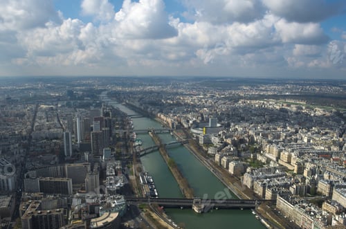 Preview: Aerial View Of Paris Taken From The Top Of Eiffel Tower.