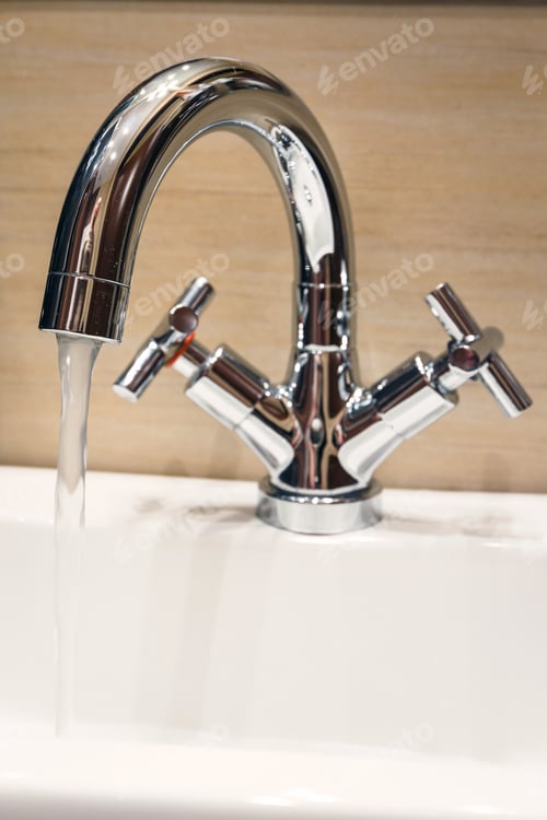 Preview: Water Tap With Modern Design In Bathroom